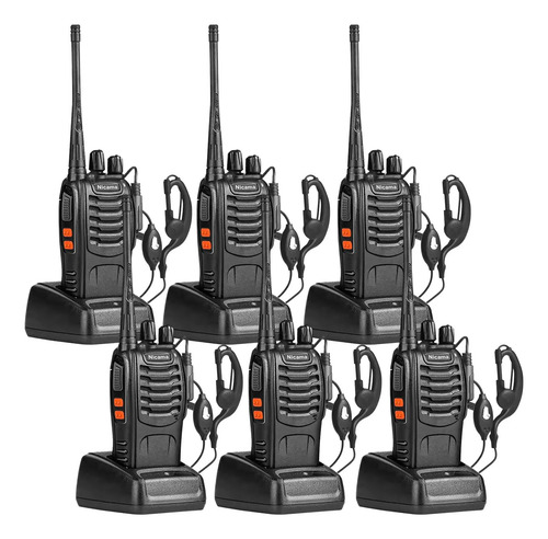 Nicama Uhf Walkie Talkie Radio De Dos Vías 6 Sets | Envío gratis