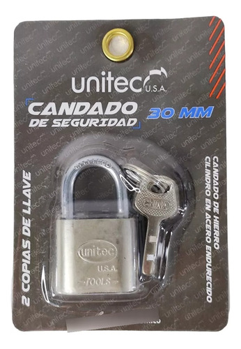 Mini Candado Pequeño Acero Endurecido 30mm Seguridad 2 Llave