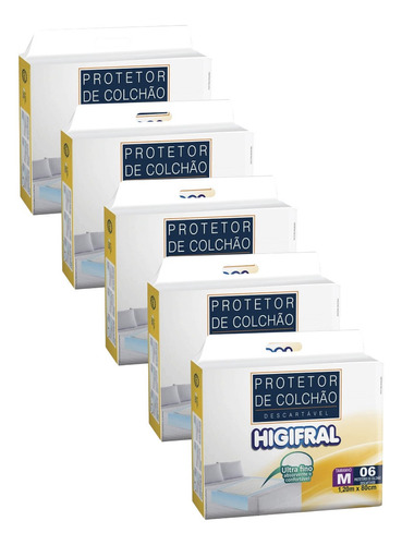 Kit 5 Pacotes De Protetor De Colchão Descartável Higifral