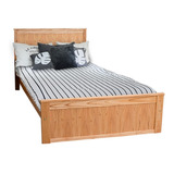 Cama 2 Plazas Con Respaldo Madera Nordica Paraiso 160x200