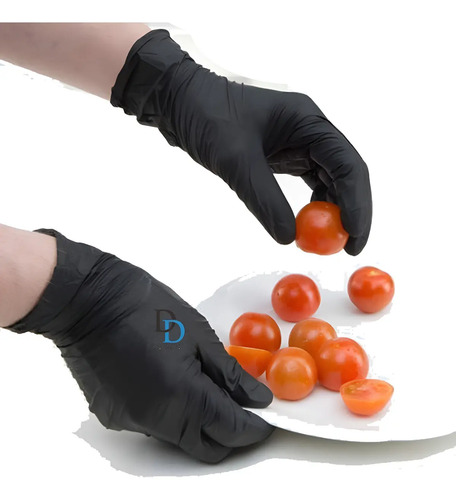 Guante Chef Flex Cocinero Cocinar Negro 200 Pzas
