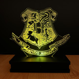 Lampara Led 3d Holograma Escudo De Hogwarts Harry Potter