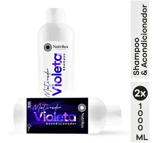 Matizador Shampoo Mas Crema Azul O Violeta 2 X 1l