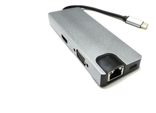 Hub Adaptador Usb C 8 En 1 Para Macbook Air Pro Windows Pc