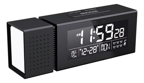 Moderno Reloj Despertador Radio Lcd Dimmer Usb Carga