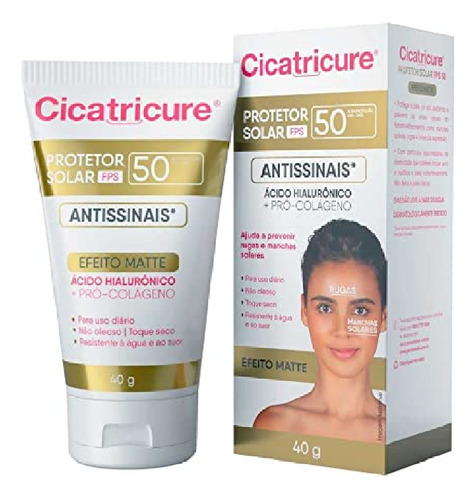 Cicatricure Protetor Solar Facial Fps 50 Antissinais 40g