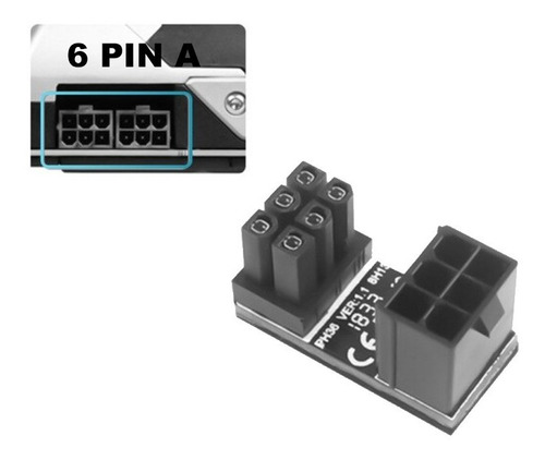 Adaptador Tarjeta Gráfica Gpu 180° 6 Pin 8 Pin Computador