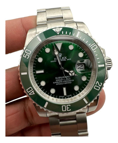 Reloj Premium Rolex Submariner Verde Hulk Automatico