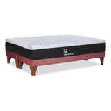 Cama Zen Top Foam Visco Tela Palo Rosa King