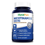 Nicotinamida Con Resveratrol 500 Mg - 180 Cápsulas Nusapure