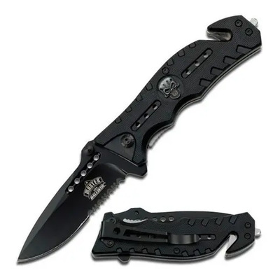 Navaja Táctica Master USA MU-010BK Apertura Asistida Rescate Negro | Envío gratis