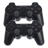 Kit 2 Controle Ps3 Vídeo Game Bluetooth Joystick Sem Fio