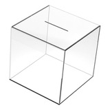 Hucha Transparente Moderna, Caja 15cmx15cmx15cm Transparente