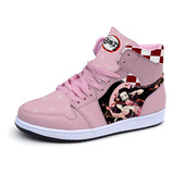 Tenis Rosa Nezuko Attack Demon Slayer Anime Bota Hi Top