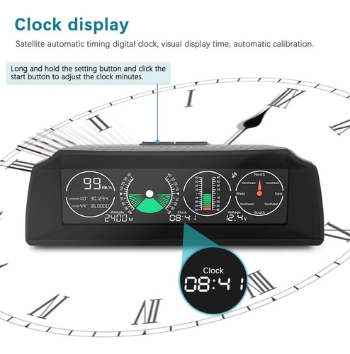 Altimetro 4x4 Via Gps Inclinometro Brujula Elevacion Temp
