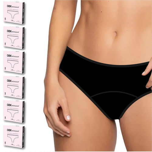 Kit 6 Calcinha Absorvente Menstrual Reutilizável Clássica