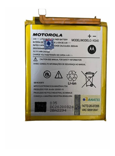 Flex Carga Bateira Motorola Moto E6s Xt2053-2 Ks40 Original