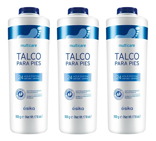 Talco Esika Para Pies - 500g. X 3 Unidade - g a $60