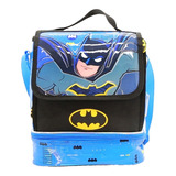Lunchera Térmica Batman, Doble Compartimento,cresko, 12308 Color Azul