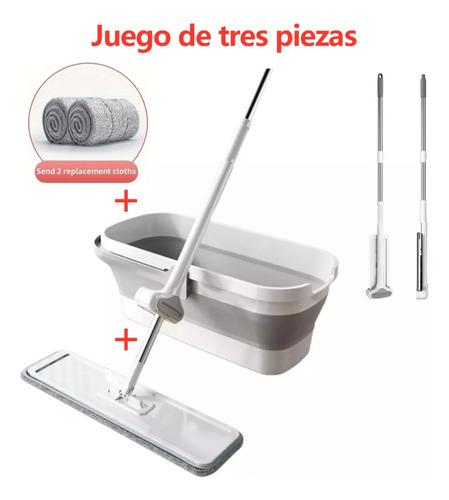 Trapeador Mop Y Cubo Exprimidor Limpieza Juego Fregonas