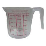 Jarro Taza Plastica Medida Gradual Transparente Cocina 600ml