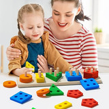 Juguete Madera Apilable Didáctico Niños Juguete Montessori 