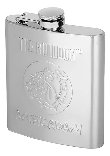 Cantil Em Aço Inox Escovado Hip Flask The Bulldog Amsterdam