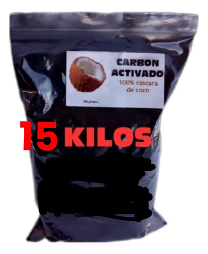 Carbon Activado De Cascara De Coco 15 Kilos