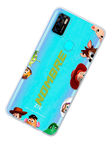 Funda Para Zte Personajes Toy Story Personalizado Nombre