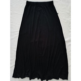 Wanama - Maxi Falda - Pollera Sultán - Larga - Negro 