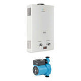 Avera Combo Boiler De Paso 12 L Y Bomba Presurizadora 1/4 Hp Color Blanco Tipo De Gas Glp