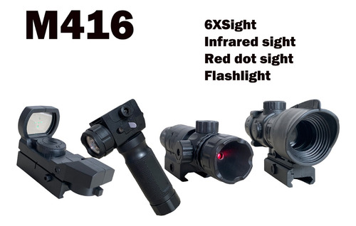 M416 6xsight Infrared Sight Red Dot Sight Linterna 