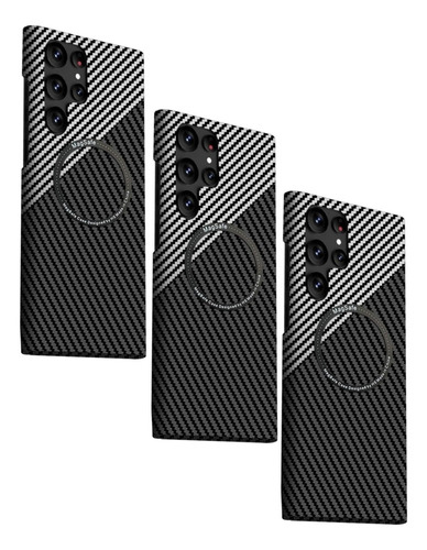 4×funda Magnética Fibra Carbono Para Samsung Galaxy S23