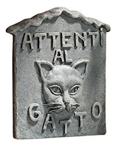 Señal Jardín  Atenti Al Gatto  Diseño Toscano.