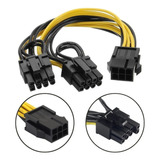 Cable Adaptador Splitter Pcie 6 A 2x 8 Pin (6+2) Rig Minería