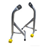 Defensas Ns200 Rouser Plateada Slider Amarillo Circus Motos