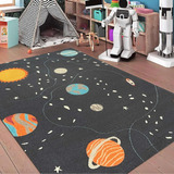 Alfombra Planetas Neptuno Jupiter Tierra 100x150cm Kreatex