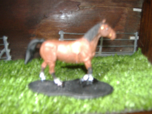 Antiguo Soldadito  Caballo De Plomo Para Granja 