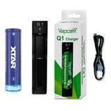 Kit Cargador Y Batería 18650 Xtar 3300mah Para Linterna