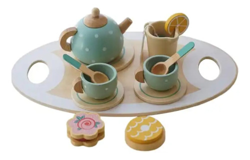 Juego Tazas De Té Madera Niños Juguete Didáctico