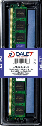 Memoria Dale7 Ddr2 2gb 533 Mhz Desktop 16 Chips 1.8v Kit 05