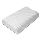 Set X2 Almohadas Viscoelásticas Masajeadoras Funda Tela Fría Color Blanco