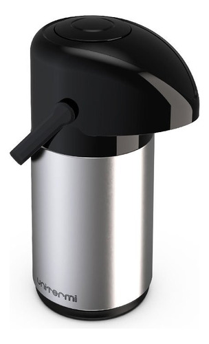 Garrafa Térmica Inox 600ml Bomba De Pressão Canudo Café Chá