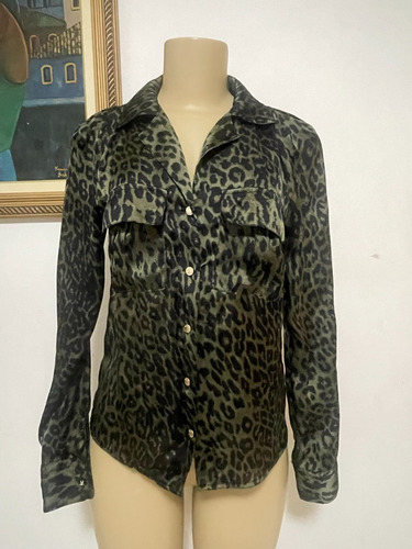 Camisa Manga Longa Lilly Sarti - C&a Verde Animal Print 36