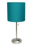Simple Designs Aet4202-tea Lámpara De Mesa Con Pantalla De