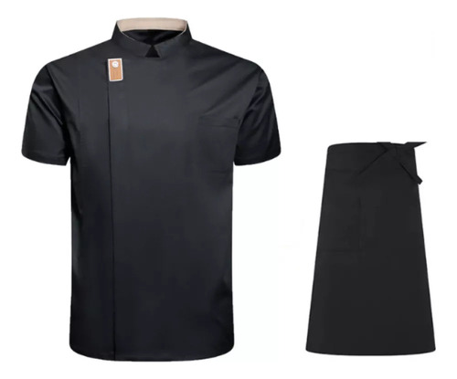 Jaqueta Chef Homens E Mulheres, Camisa Manga Curta+ Avental