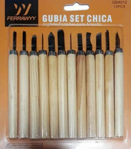 Juego De Cincel Para Tallar Madera Gubia 12 Piezas 