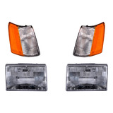 Cuartos + Faros 4 Pzas Depo P/ Jeep Grand Cherokee 1993-1998