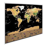 Mapa Mundial Para Rascar Con Países Y Banderas Del Mundo