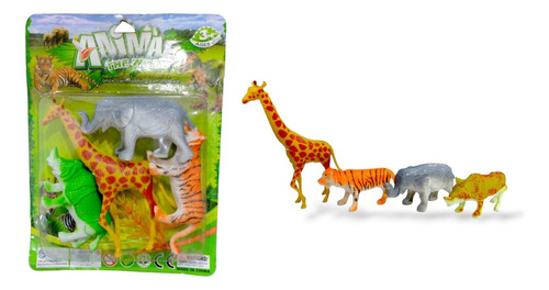 Animales De La Selva Set X 4 Plástico Pequeños Económicos